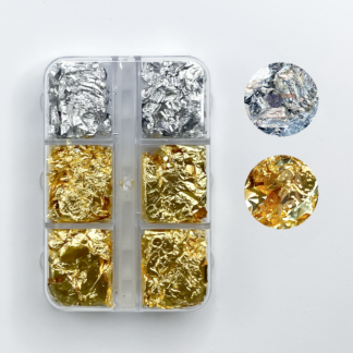 Estuche hoja de oro y plata  kalanzi
