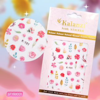 Sticker flores y ramitas K101