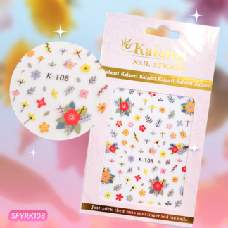 Sticker flores y ramitas K108