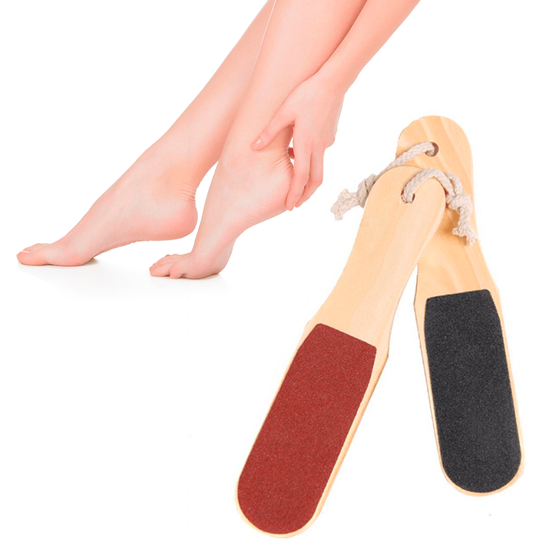 Lima de madera bicolor para pies