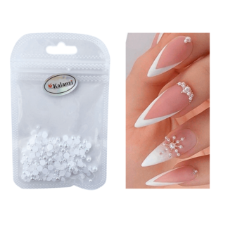 Medias Perlas color blanco bolsita 400 pz Kalanzi