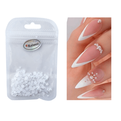 Medias Perlas color blanco bolsita 400 pz Kalanzi