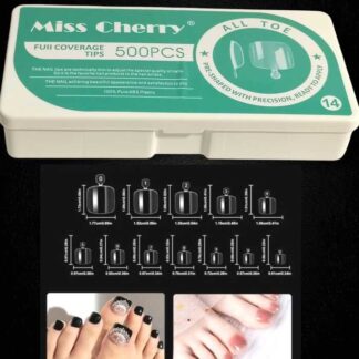 Tips para pie cristal Miss Cherry 500pz