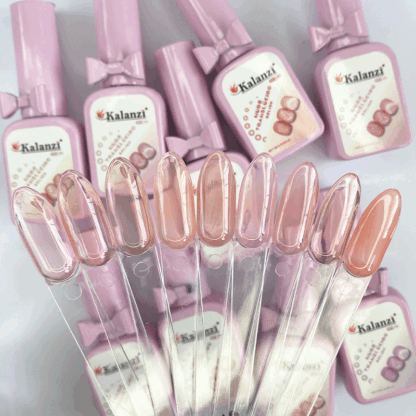 Gama Gel Vitral Nude translucido 9pz Kalanzi (moñitos quebrados) - Imagen 2