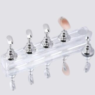 Soporte para muestrario plateado