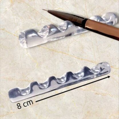 Soporte para pincel transparente con 5 espacios