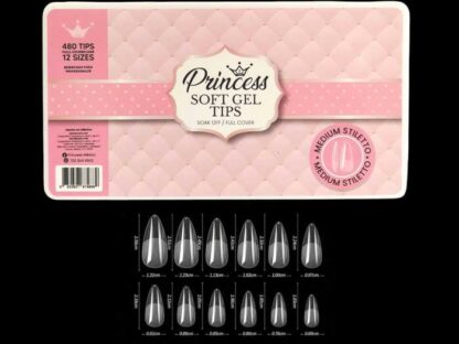 Tips Softgel Medium Almond 480 pz Princess Wapizima
