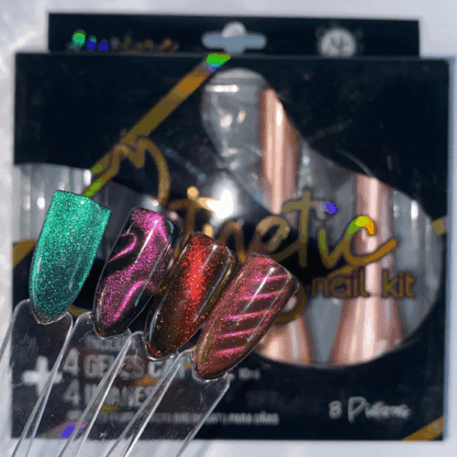 Divine Kit (gel e imanes) Catnetic 01 8pz Negro MC - Imagen 3