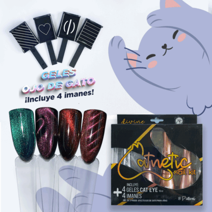 Divine Kit (gel e imanes) Catnetic 01 8pz Negro MC