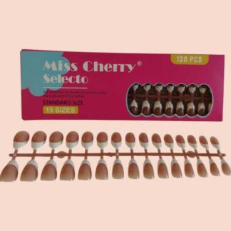 Tips press on french chocolate con blanco Miss Cherry