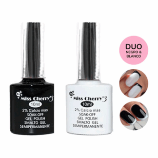 Dúo de Geles blanco y negro Miss Cherry