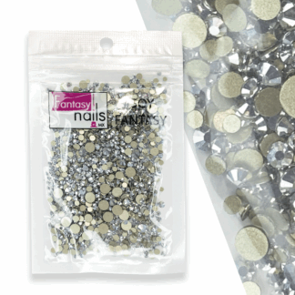 Cartera Cristales Mix Plata metálico Fantasy