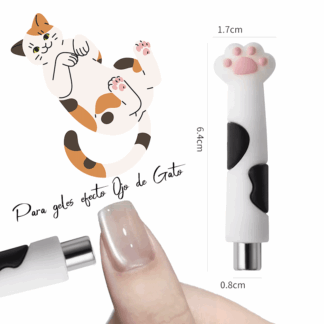 Imán patita de gato blanco