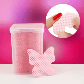 Toallitas limpiadoras sin pelusa forma de mariposa rosa claro 200pz