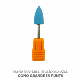 Punta para drill de silicona azul cono grande en punta