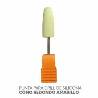 Punta para drill de silicona cono redondo amarillo