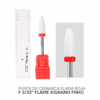 Punta de ceramica flama roja F 3/32" Flame S(grano fino)