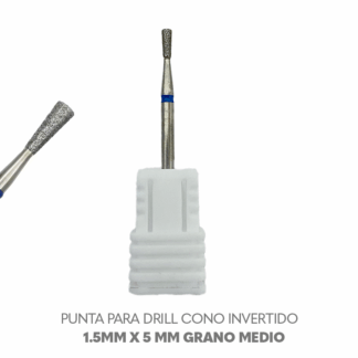 Punta para Drill Cono invertido 1.5mm X 5 mm grano medio