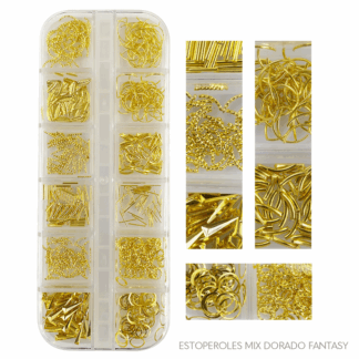 Blister estoperoles Mix Dorado Fantasy