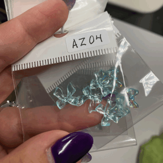 Moños azules modelo 04 4pz