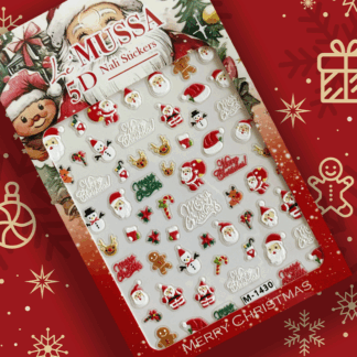 Sticker Merry Christmas 5D Santa, muñecos y dulces
