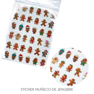 Sticker muñeco de jengibre