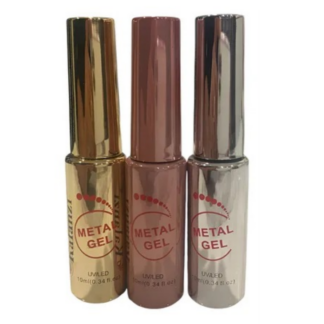 Gel Linner metal trio dorado, plata y rose gold kalanzi