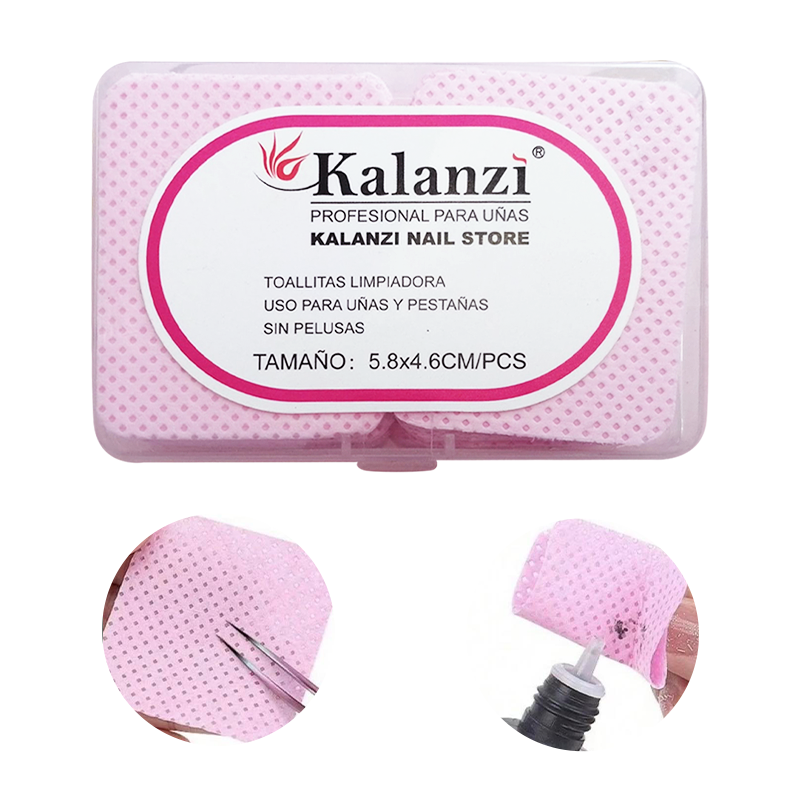 Toallitas Limpiadoras Gasas perforadas de algodón libre de pelusa rosas 180pz Kalanzi