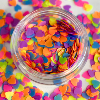 Acetatos corazon colores bote