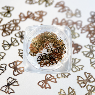 Acetato metálico moño listón