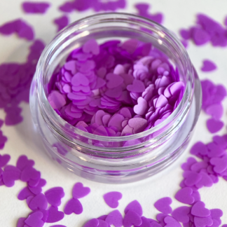 Acetatos corazon morado bote