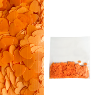 Acetatos corazon naranja bolsita