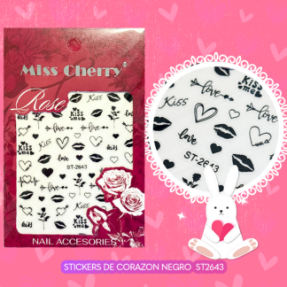 Stickers de corazon negro ST2643