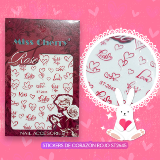 Stickers de corazon rojo ST2645