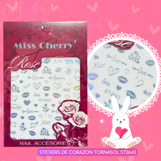 Stickers de corazon tornasol ST2643