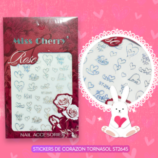 Stickers de corazon tornasol ST2645
