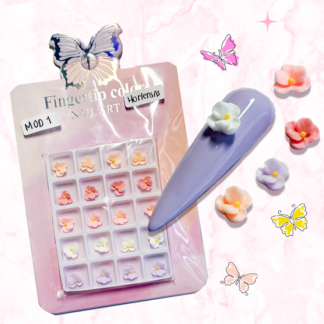 Cartera Dijes de flor hortensia 20pz Mod 1