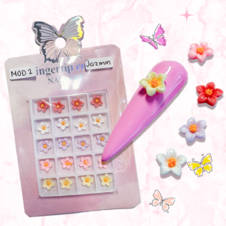 Cartera Dijes de flor jazmin 20pz Mod 2