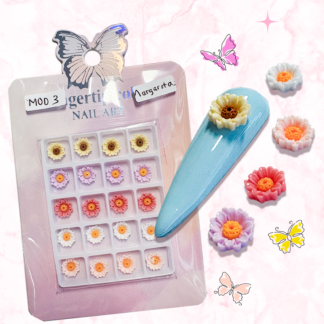 Cartera Dijes de flor margaritas 20pz Mod 3