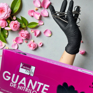 Guantes de Nitrilo negro Talla M Caja 100 pz Fantasy