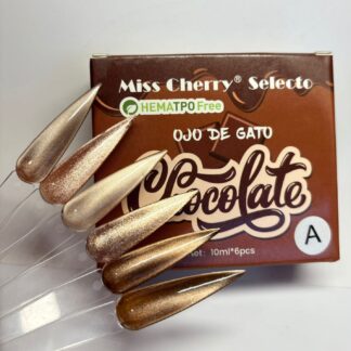 Gama Ojo de gato CHOCOLATE Gama A, HEMA TPO Free 6 pz Miss Cherry