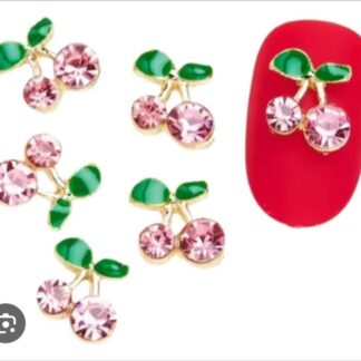 Carterita Dije cherry rosa 6 pz JR