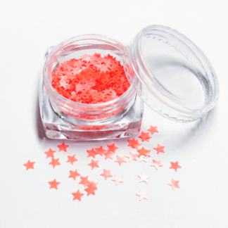 Acetato estrellas coral neón bote