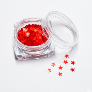 Acetato estrellas rojo bote