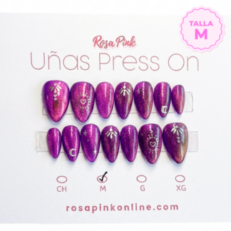 Purple Night (ojo de gato) Press On Talla M