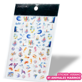 Sticker  Verano #1 animales marinos