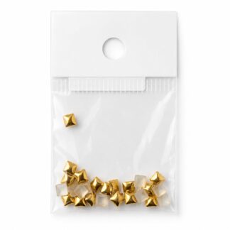 Estoperoles dorados cuadros chicos bolsita