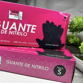 Guantes de Nitrilo negro Talla S Caja 100 pz Fantasy