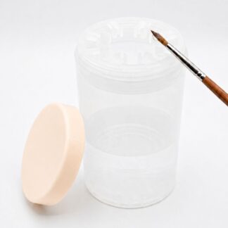 Vaso limpia pincel tapa melon pastel