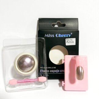 Efecto espejo cromo plata rosa Miss Cherry